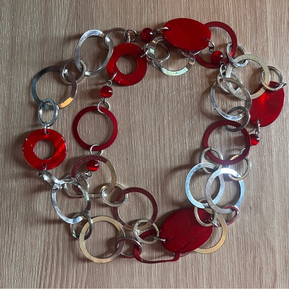 Lot of 4 Statement Necklaces, Varying Lengths, all Silvertone - Picture 5 of 8